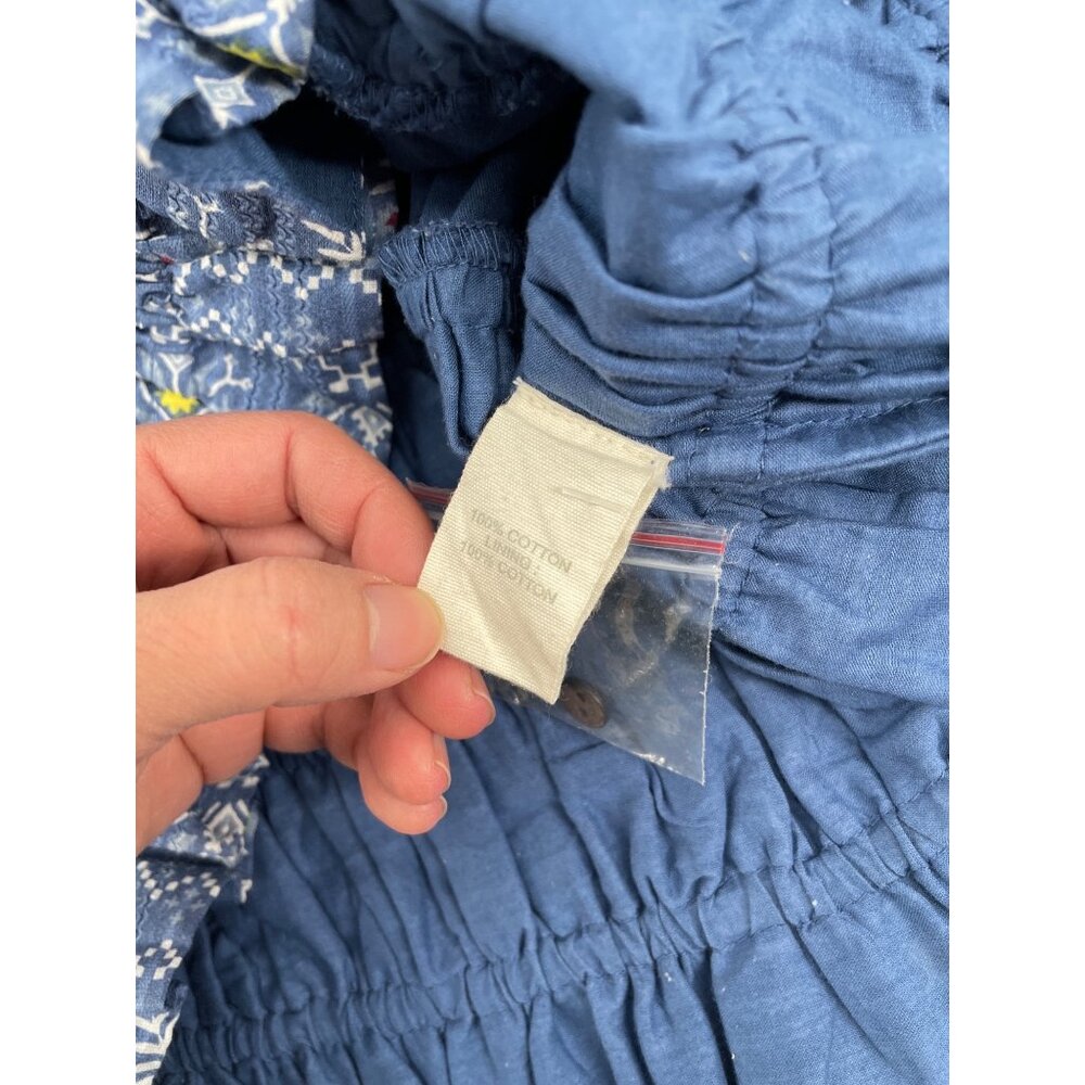 Anthropologie Forever That Girl Embroidered Smocked Blouse Top Womens XS Cottage - Picture 3 of 9